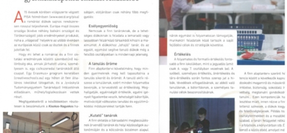 Article about the about the experiences of the Joint staff training in Finland